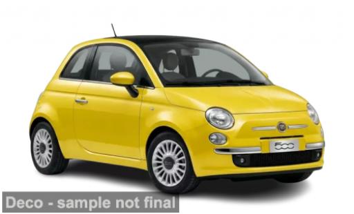 Modelauto Fiat 500 Base geel 2008 1/87 Norev