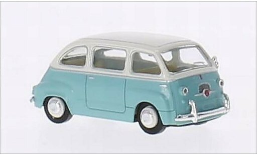 Fiat Multipla Multipla 1/87 Brekina turquoise/wit modelauto