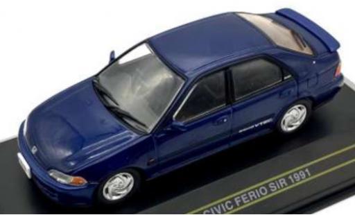 Modelauto Honda Civic SiR Ferio blauw RHD 1991 1/43 First 43 Models