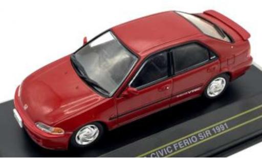Modelauto Honda Civic SiR Ferio rood RHD 1991 1/43 First 43 Models