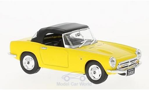 Modelauto Honda S800 Coupe geel RHD 1966 gesloten 1/43 First 43 Models