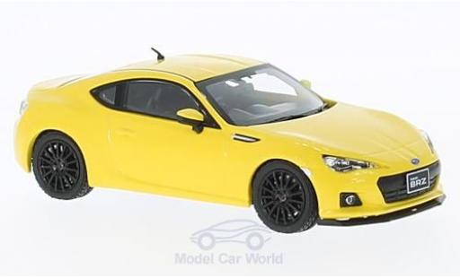Modelauto Subaru BRZ STI tS geel RHD 2013 1/43 First 43 Models