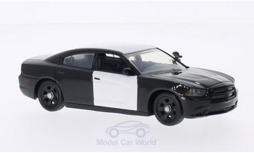 Modelauto Dodge Charger police undekoriertes Politiefahrzeug zwart/wit 2012 met Zubeh&Atilde;&para;r 1/43 First Response