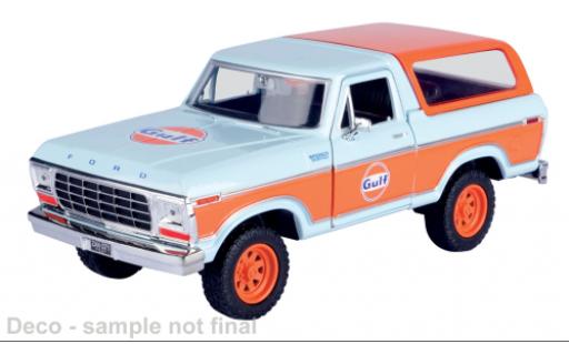 Modelauto Ford Bronco Wagon 1978 Gulf 1/24 Motormax