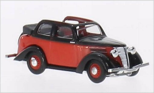Ford Eifel Cabriolimousine 1/87 Busch rood/zwart modelauto