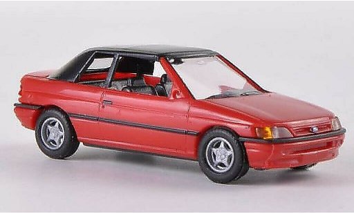 Ford Escort Berline 1/87 Busch Cabrio gesloten rood 1991 modelauto