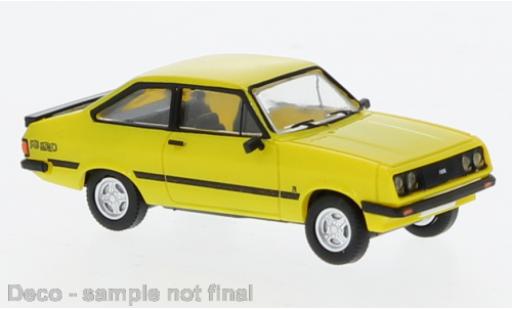 Modelauto Ford Escort Berlina MK II R geel 1/87 PCX87