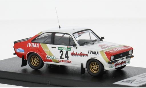 Modelauto Ford Escort Berlina MK II Rally Portugal 1983 #24 R.Souto/E.Cid 1/43 Trofeu