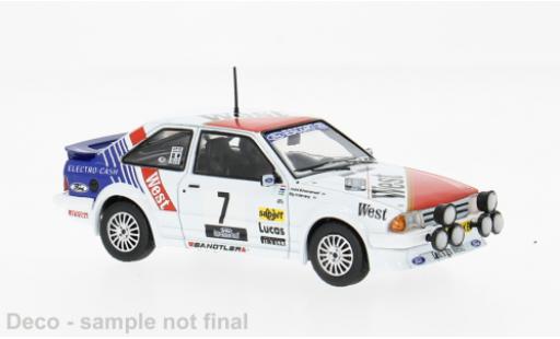 Modelauto Ford Escort RS Turbo MK III Haspengouw rally 1985 #7 S.Andervang/A.Schoonenwolf 1/43 IXO
