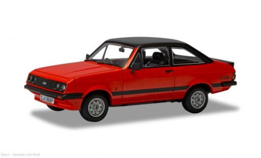 Modelauto Ford Escort RS 2000 MK2 rood/zwart 1/43 Vanguards