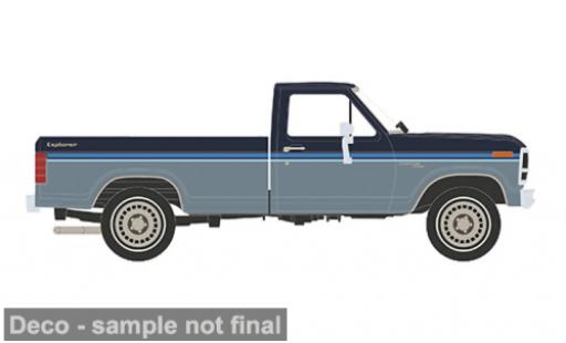 Modelauto Ford F-150 Pickup 50 Custom blauw/blauw 1981 1/64 IXO America