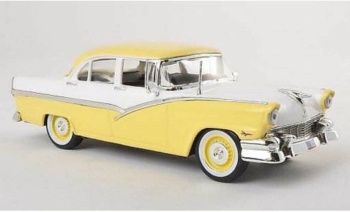 Ford Fairline Berline 1/43 WhiteBox geel/wit 1956 modelauto