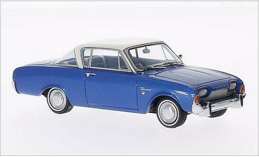 Ford Taunus 17M P3 1/43 Neo Coupe metallic blauw/wit 1962 modelauto