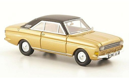Ford Taunus 15M 1/87 Neo P6 Coupe gold/zwart 1968 modelauto