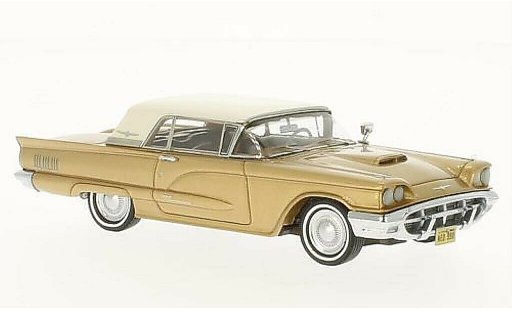 Ford Thunderbird Squarebird 1/43 Neo Hardtop gold/wit 1960 modelauto