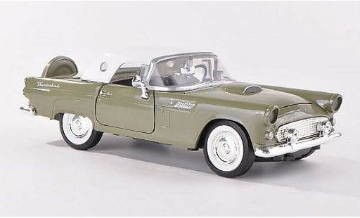 Ford Thunderbird Two-Seater 1/24 Motormax grijs-groen 1956 modelauto