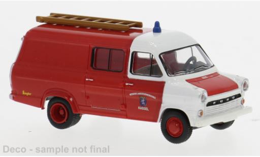 Modelauto Ford Transit Kastenwagen 1970 Hessische Landesbrandweerschule 1/87 Brekina