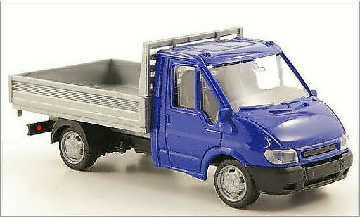 Ford Transit Pritsche 1/87 Rietze laadbak blauw/grijs 2001 modelauto
