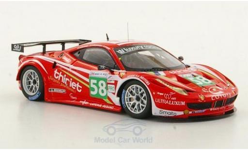 Modelauto Ferrari 458 Italia GT2 No.58 Team Luxury Racing 24h Le Mans 2011 P.Thiriet/F.Jakubowski 1/43 Fujimi