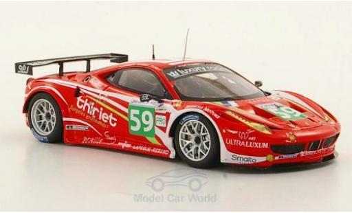 Modelauto Ferrari 458 Italia GT2 No.59 Team Luxury Racing Le Mans 24h Le Mans 2011 S.Ortelli/F.Mako/J.Melo 1/43 Fujimi