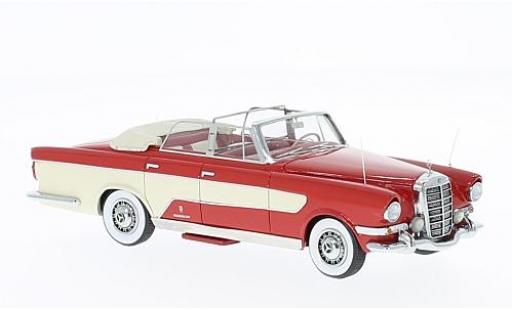 Modelauto Mercedes Ghia 300C Base Ghia C rood 1/43 Matrix