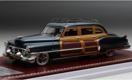 Modelauto Cadillac Series 75 Limousine Schwartz metallic groen/Holzoptik 1951 MGM 1/43 GIM   Great Iconic Models