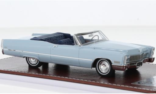 Modelauto Cadillac Deville Convertible Cabriolet blauw 1968 1/43 GIM   Great Iconic Models