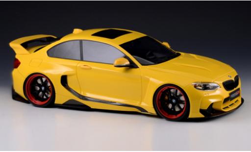 Modelauto Bmw M235 tuning 35i (F22) DarwinPRO MTC zwart Sails Widebody geel 2015 1/18 GLM