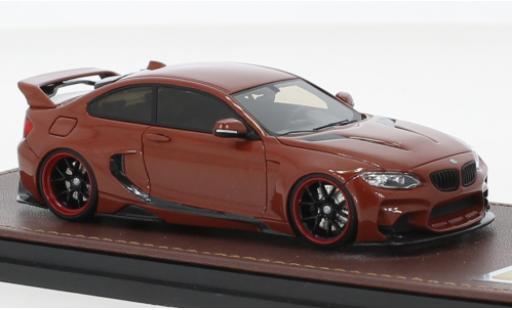 Modelauto Bmw M235 tuning i DarwinPro MTC Design zwart Sails metallic oranje 1/43 GLM