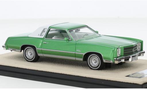 Modelauto Chevrolet Monte Carlo SS metallic groen/wit 1976 1/43 GLM