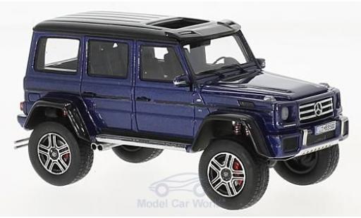 Modelauto Mercedes Classe G AMG G550 4x4 metallic blauw/zwart 2016 1/43 GLM