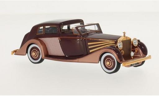 Modelauto Rolls Royce Phantom Freestone & Webb III Sedanca de Ville rood/koper RHD 1937 ch&Atilde;&cent;ssis #3CP38 1/43 GLM