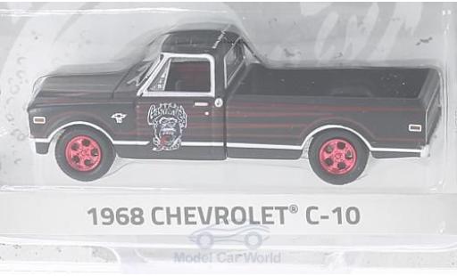 Modelauto Chevrolet C-10 Pickup zwart/rood Gas Monkey Garage 1968 1/64 Greenlight