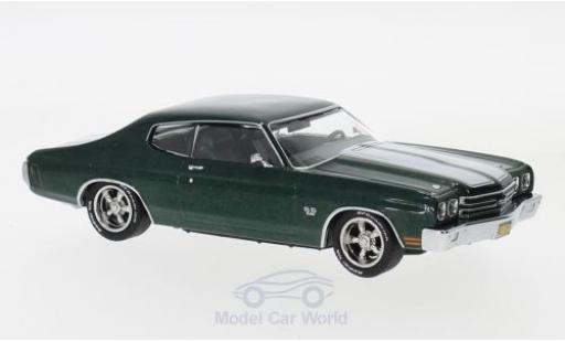 Modelauto Chevrolet Chevelle SS 396 metallic groen/wit John Wick 1970 1/43 Greenlight