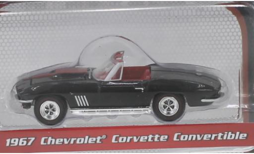 Modelauto Chevrolet Corvette Convertible Cabriolet zwart/rood 1967 1/64 Greenlight