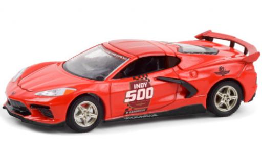 Modelauto Chevrolet Corvette Stingray (C8) Indy 500 - Official Pace Car 2020 104th Annual Indianapolis 500 Mile Race 1/64 Greenlight