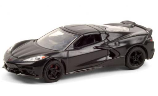 Modelauto Chevrolet Corvette Stingray (C8) zwart 2020 1/64 Greenlight