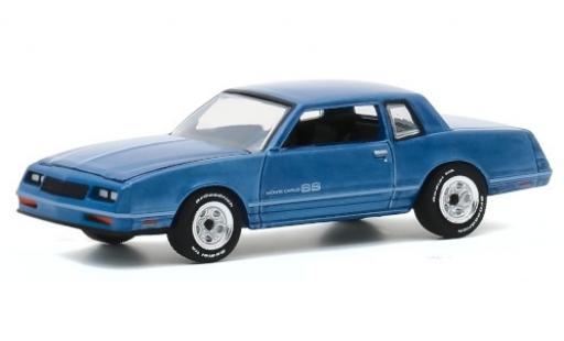 Modelauto Chevrolet Monte Carlo SS metallic blauw 1984 Testfahrzeug 1/64 Greenlight