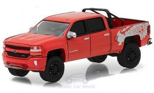 Modelauto Chevrolet Silverado pickup 1500 rood 2018 1/64 Greenlight