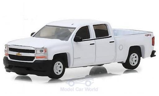 Modelauto Chevrolet Silverado pickup 1500 wit 2018 1/64 Greenlight