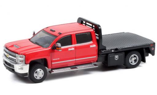 Modelauto Chevrolet Silverado pickup 3500HD Dually rood 2016 1/64 Greenlight