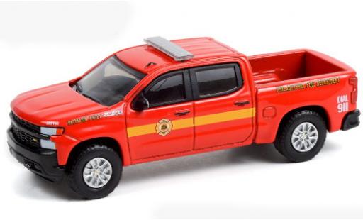 Modelauto Chevrolet Silverado pompiers Z71 rood/Dekor Pennsylvania Fire Department 2020 1/64 Greenlight