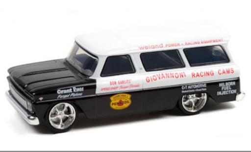 Modelauto Chevrolet Suburban tuning zwart/wit Speed Shop Tampa Florida 1966 1/43 Greenlight