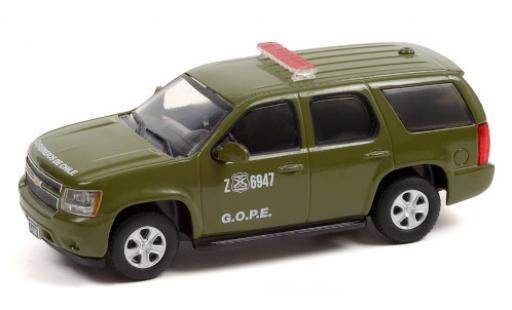 Modelauto Chevrolet Tahoe police mat-olijfgroen Carabineros de Chile 2011 1/43 Greenlight