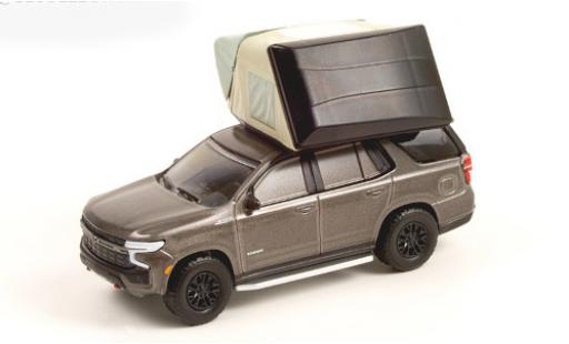 Modelauto Chevrolet Tahoe suv Z71 metallic grijs 2021 1/64 Greenlight