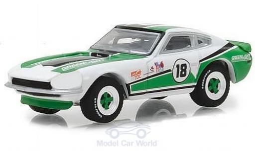 Modelauto Datsun 240Z course groen/wit No.18 GreenLight Racing Team 1970 1/64 Greenlight