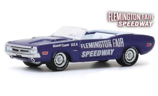 Modelauto Dodge Challenger Cabriolet metallic lila/Dekor Official Pace Car 1971 Flemington Fair Speedway 1/64 Greenlight