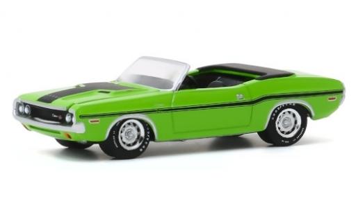 Modelauto Dodge Challenger Cabriolet R/T HEMI groen/mat-zwart 1970 1/64 Greenlight