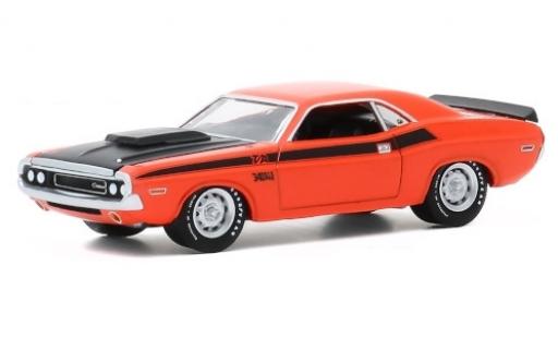Modelauto Dodge Challenger T/A oranje/mat-zwart 1970 50 Years 1/64 Greenlight