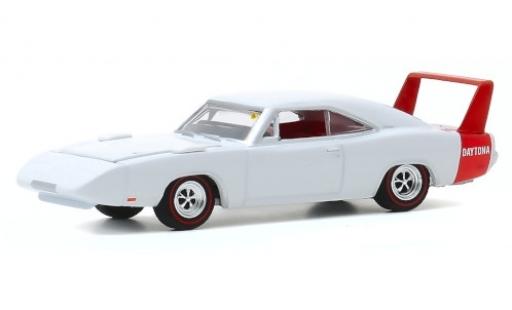Modelauto Dodge Charger Daytona wit/rood 1969 1/64 Greenlight